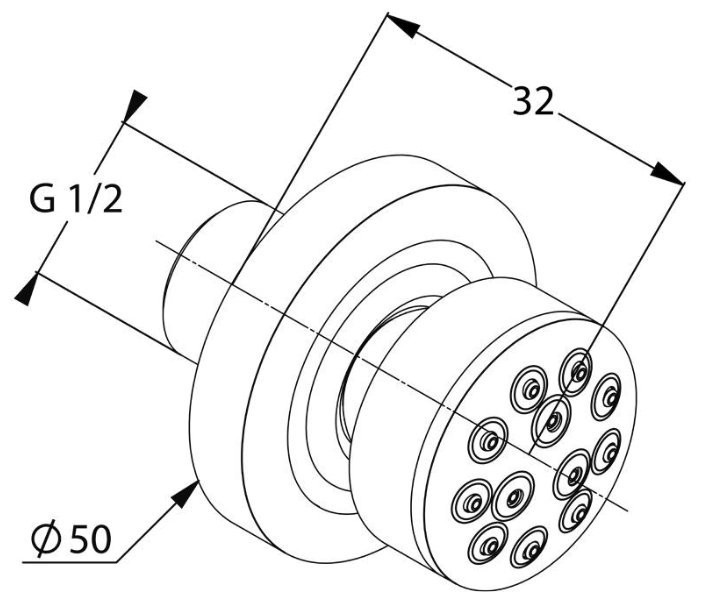 Боковой душ Kludi Fizz 6708305-00