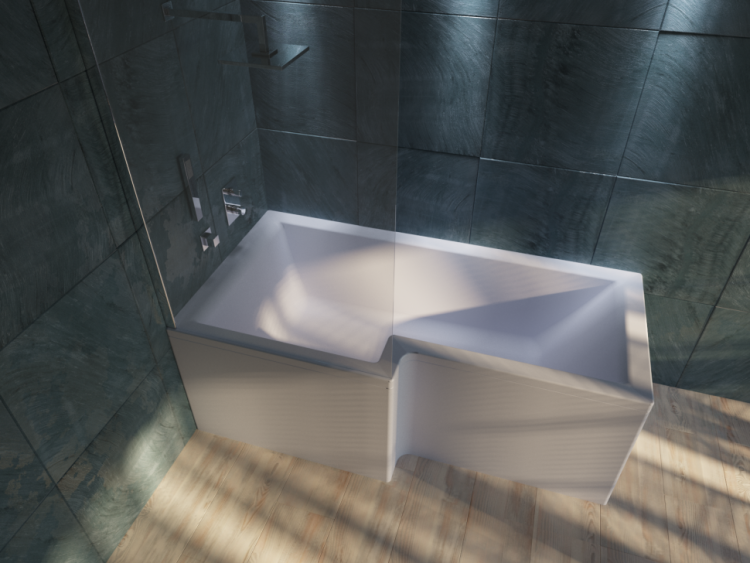 Ванна акриловая асимметричная 1Marka LINEA 165*85 L