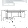 Ванна акриловая асимметричная 1Marka LINEA 165*85 L