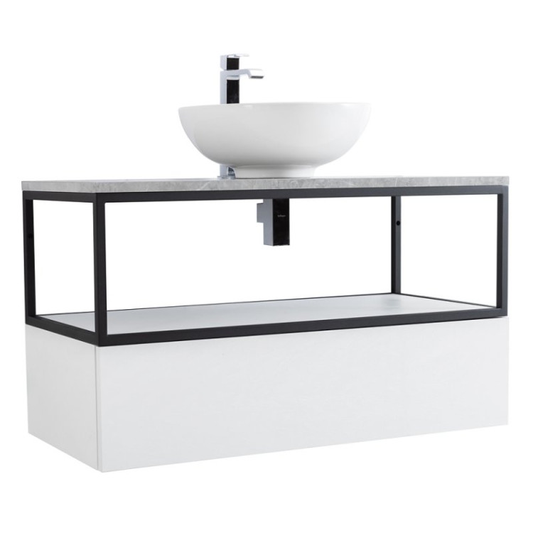 TOUCH Керамическая раковина, чаша в центре (TECLA, Италия),101x46x12,5 Cezares TC06011