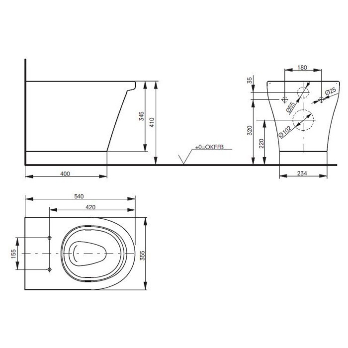 Унитаз Toto CF Series CW132Y#NW1 подвесной