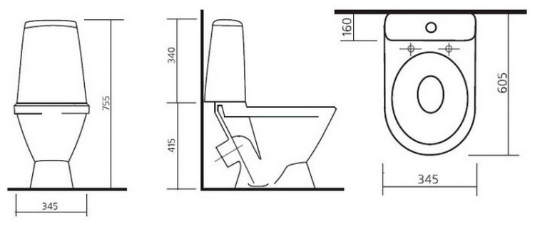 Унитаз-компакт Sanita Лада комфорт LDASACC01030711
