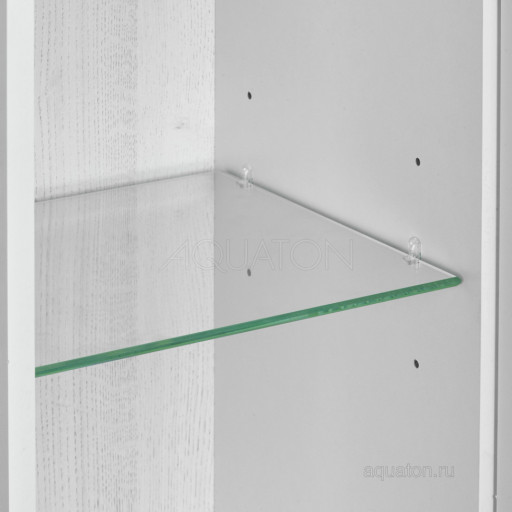 Шкаф навесной AQUATON Сакура правый ольха наварра, белый глянец 1A220803SKW8R