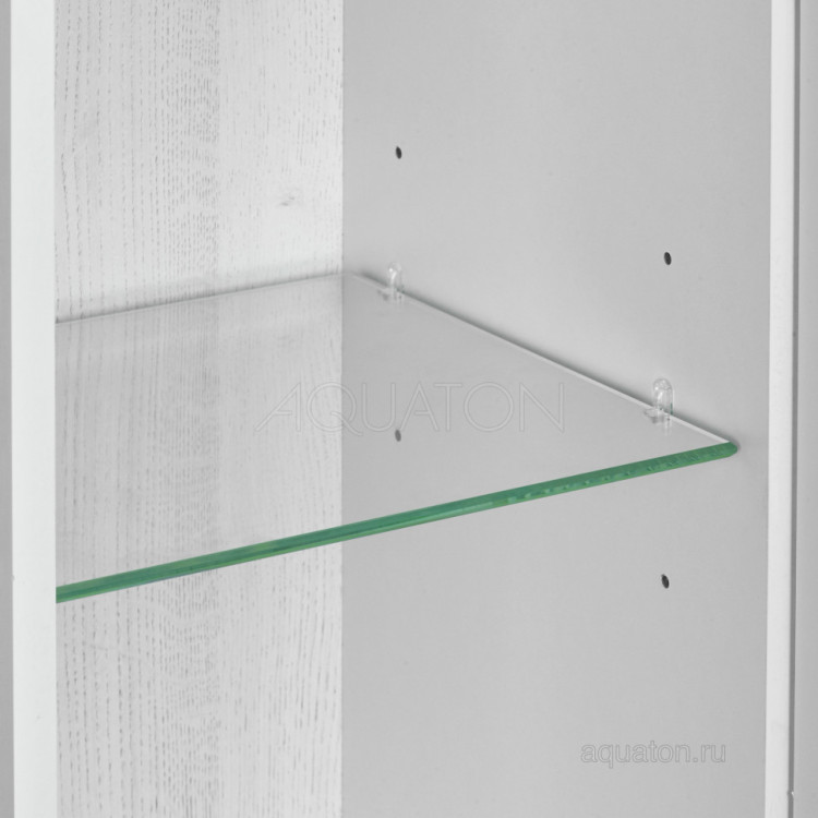 Шкаф навесной AQUATON Сакура правый ольха наварра, белый глянец 1A220803SKW8R