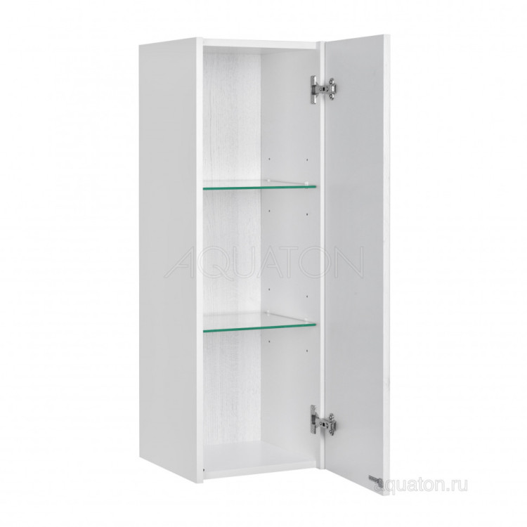 Шкаф навесной AQUATON Сакура правый ольха наварра, белый глянец 1A220803SKW8R