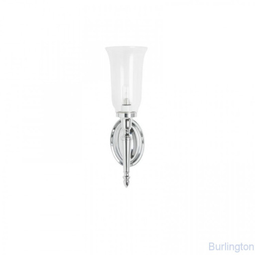 Светильник с овальным основанием и прозрачным плафоном, НИКЕЛЬ