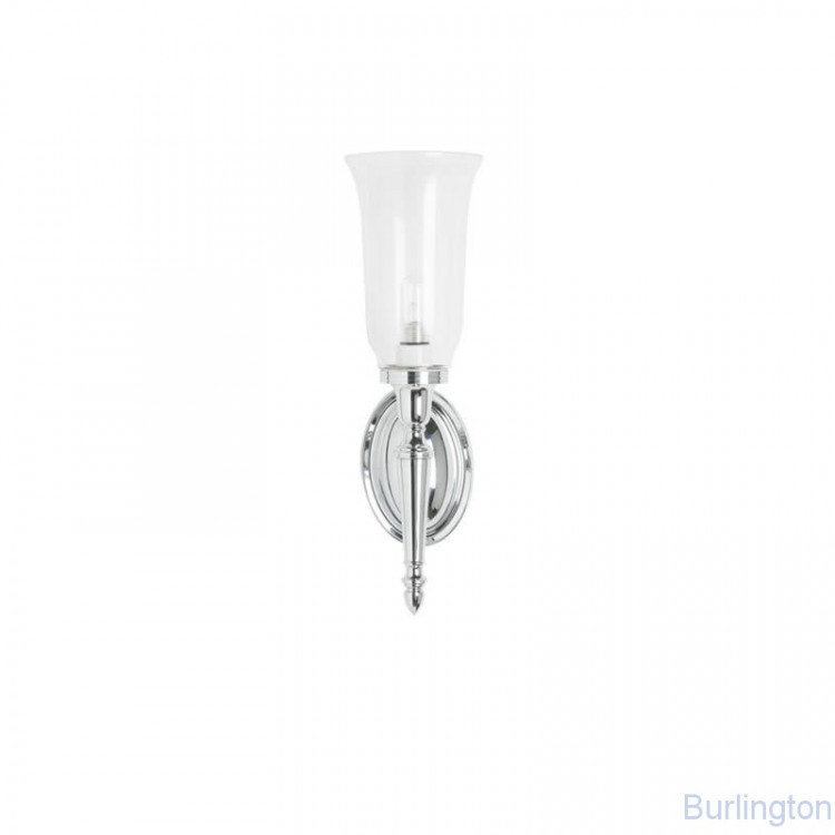 Светильник с овальным основанием и прозрачным плафоном, НИКЕЛЬ