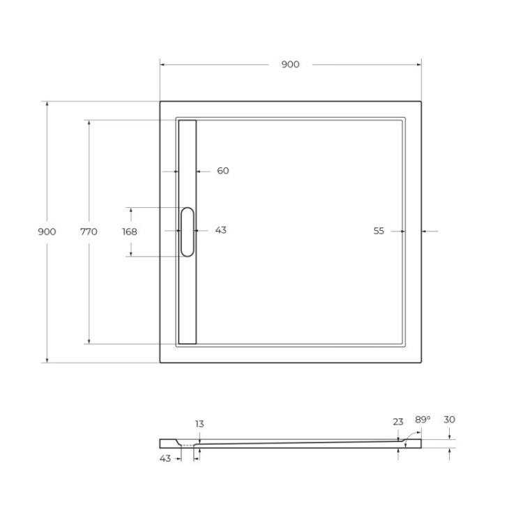 Комплект ножек для поддона из искусственного мрамора, типа A-80 Cezares TRAY-LEGS-AS-06