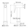 WasserKRAFT A136 Гигиеническая лейкфиксатором