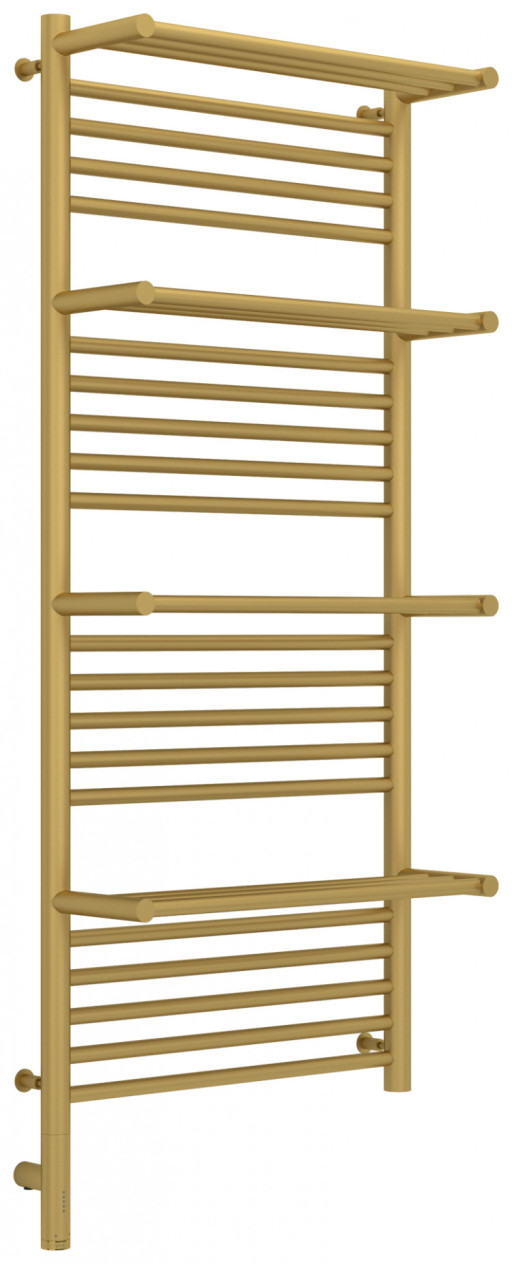 Полотенцесушитель электрический Сунержа Богема с 4 полками 3.0 1200х500 / МЭМ левый Матовое золото