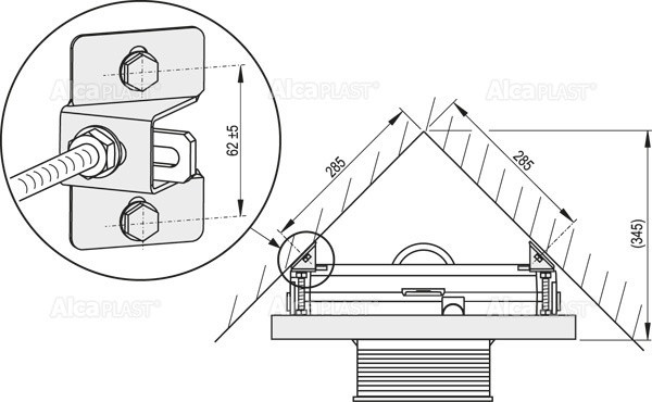 Адаптер для закрепления в угол Alcadrain M918