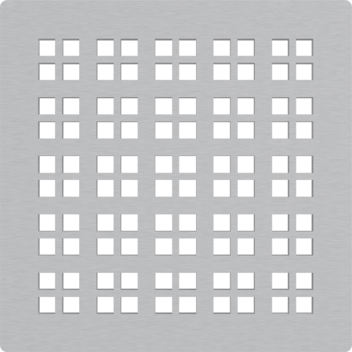 Решетка для cливных трапов из нержавеющей стали 102×102 мм, нержавеющая сталь Alcadrain MPV015