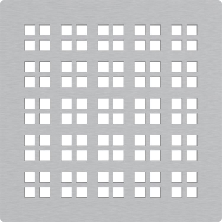 Решетка для cливных трапов из нержавеющей стали 102×102 мм, нержавеющая сталь Alcadrain MPV015