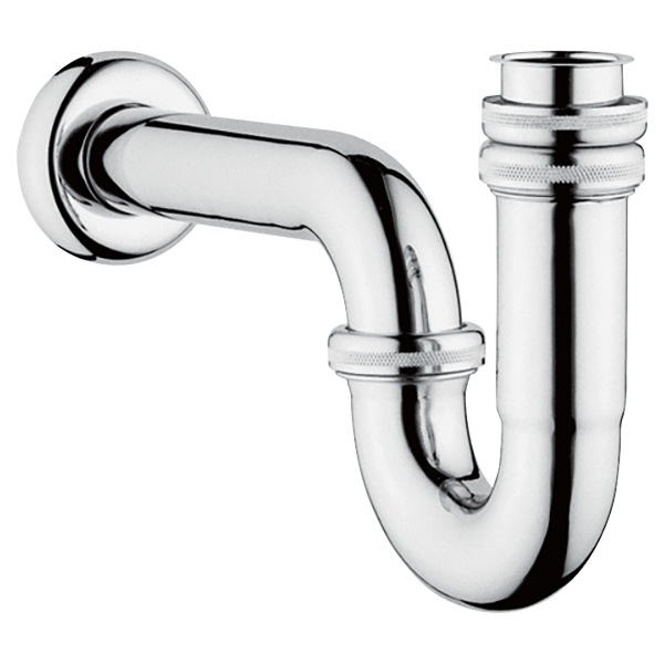 Сифон S-типа для мойки (металлический)