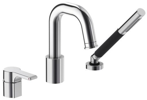 Смеситель для ванны и душа на 3 отверстия Jacob Delafon SINGULIER E10873-CP