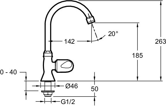 Кран для раковины или рукомойника Jacob Delafon GALEO CD E72967-CP