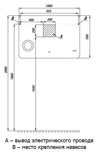 Зеркало Aquaton Элио 100