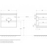 База под раковину подвесная с двумя выкатными ящиками 600x450x570 Cezares ALBANO-600-2C-SO-RR