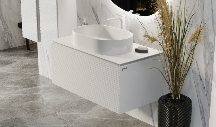 Тумба Stone 100 подвесная Белая