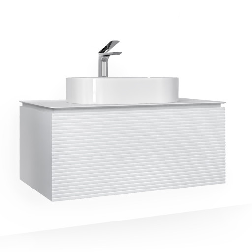 Тумба Stone 100 подвесная Белая