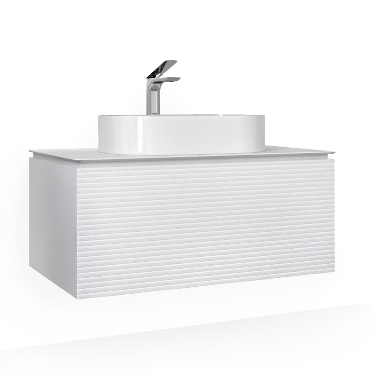 Тумба Stone 100 подвесная Белая