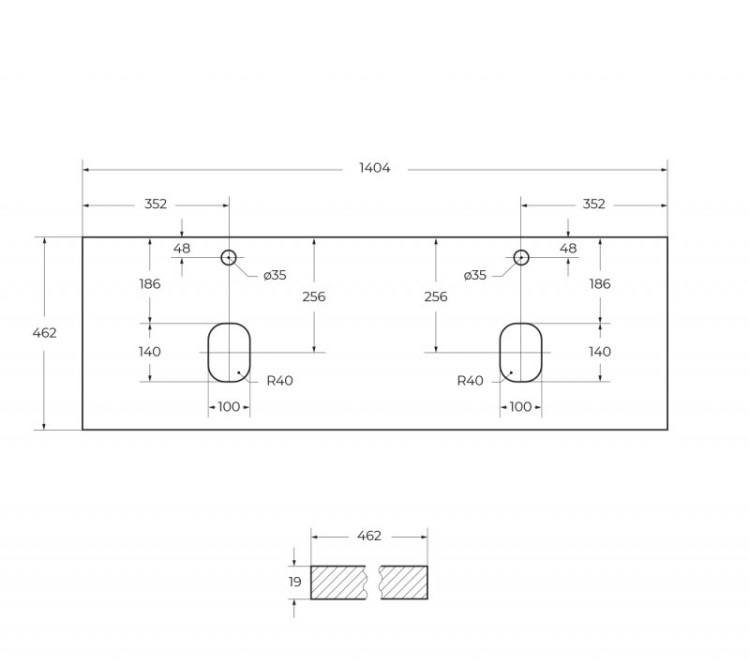 Сварное металлическое консольное крепление столешницы, 1200x460x300 BelBagno EK-120-ST