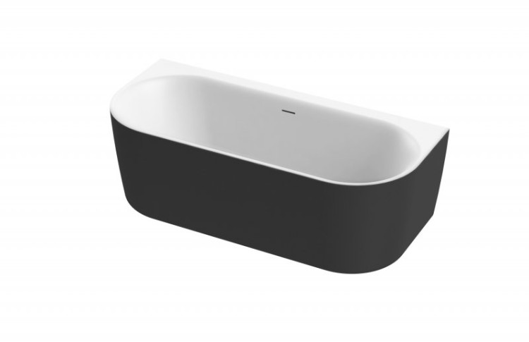 Акриловая ванна Cezares METAURO-INT-Wall-180-80-60-B-W-MATT