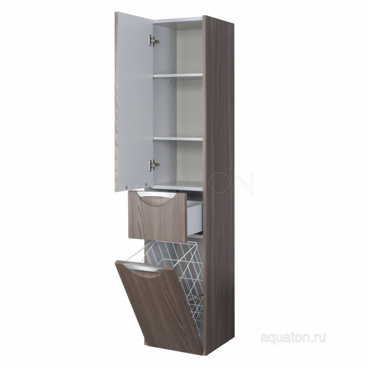 Шкаф - колонна AQUATON Сильва левый дуб макиато 1A215603SIW5L