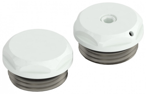 Спускной клапан/заглушка (d 25 мм / G 1/2&quot; НР / 2 шт.) RAL 9003 Сигнальный белый