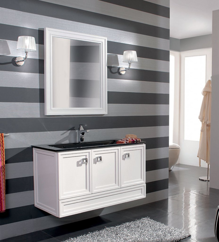 База под раковину с одним выдвижным ящиком и тремя распашными дверцами, 1000x450x600,Cristalli Cezares TR101/02B.05