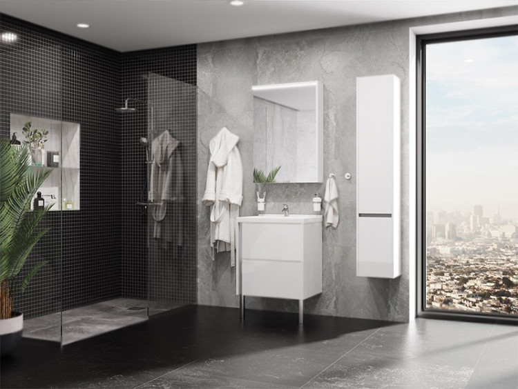 Шкаф пенал Акватон Стоун 30 подвесной