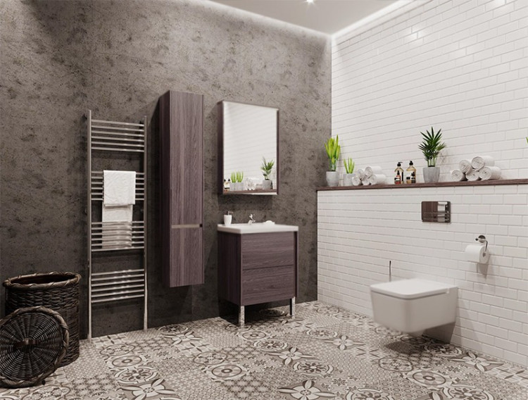 Шкаф пенал Акватон Стоун 30 подвесной