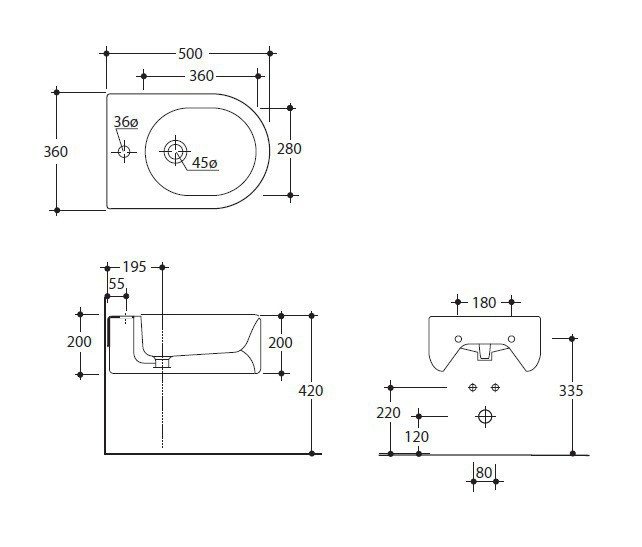 Биде Kerasan Flo 3125