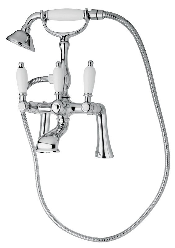 Смеситель на борт ванны с ручным душем Cezares FIRST-PBV-03/24-Bi