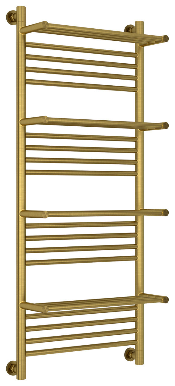 Полотенцесушитель водяной Сунержа Богема 4 полки+ 1200х500 Состаренная латунь