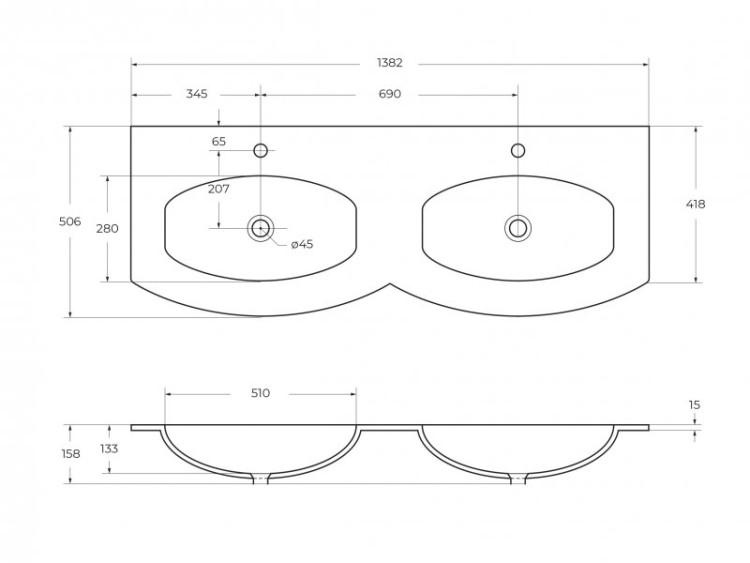 Шкаф подвесной с одной распашной дверцей, левосторонний 34x41x65 Cezares 55176
