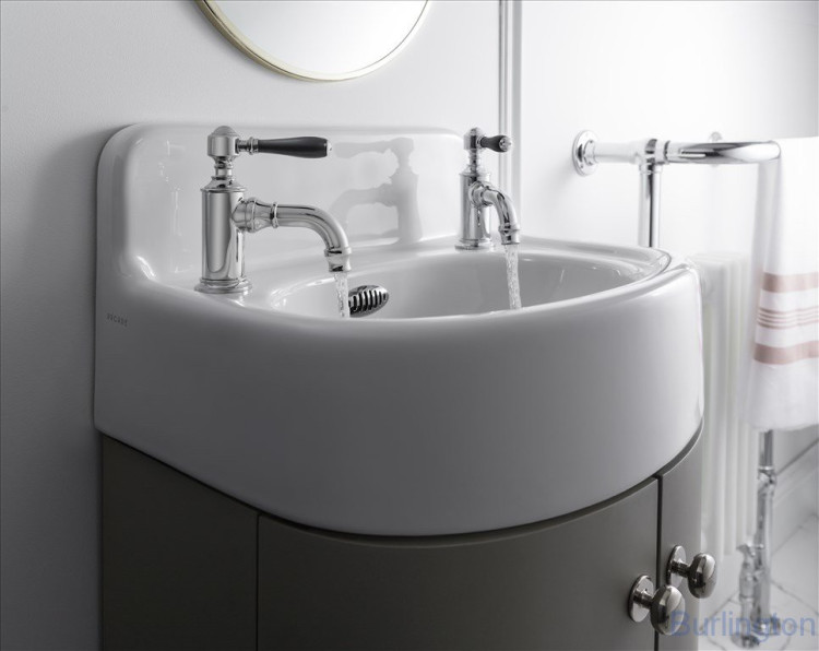 Смеситель однорычажный для раковины, 1 отв, ручка - левер чёрная, хром [ARC12 CHR + ARC66 CHR]