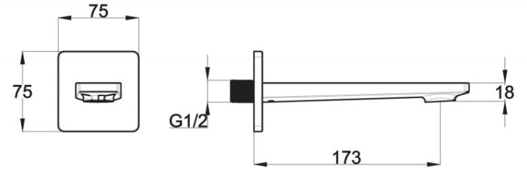 Излив для ванны BelBagno CAR-BC-CRM