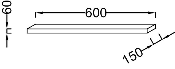 Полочка 60 см Jacob Delafon PARALLEL EB500-N18