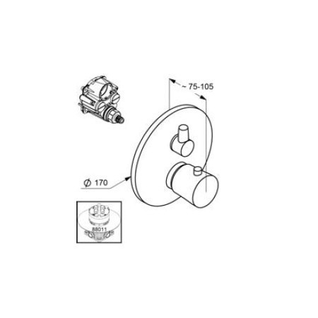 Смеситель для душа Kludi Balance 528350575