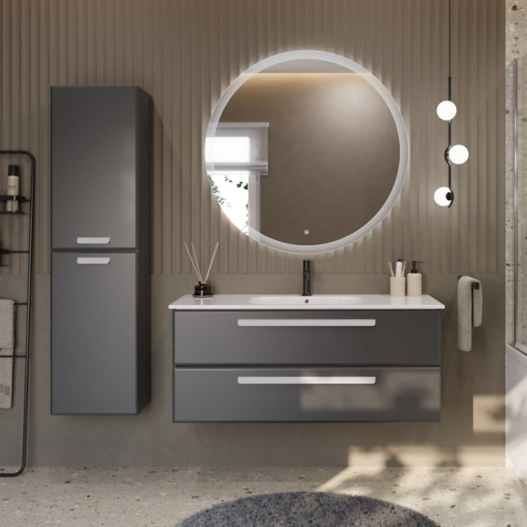 База под раковину подвесная с двумя выкатными ящиками, 570x450x500 Cezares ECO-CER-600-2C-SO-BL