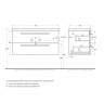 База под раковину подвесная с двумя выкатными ящиками, 570x450x500 Cezares ECO-CER-600-2C-SO-BL
