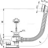 Сифон для ванны автомат комплект, белый Alcadrain A51BM