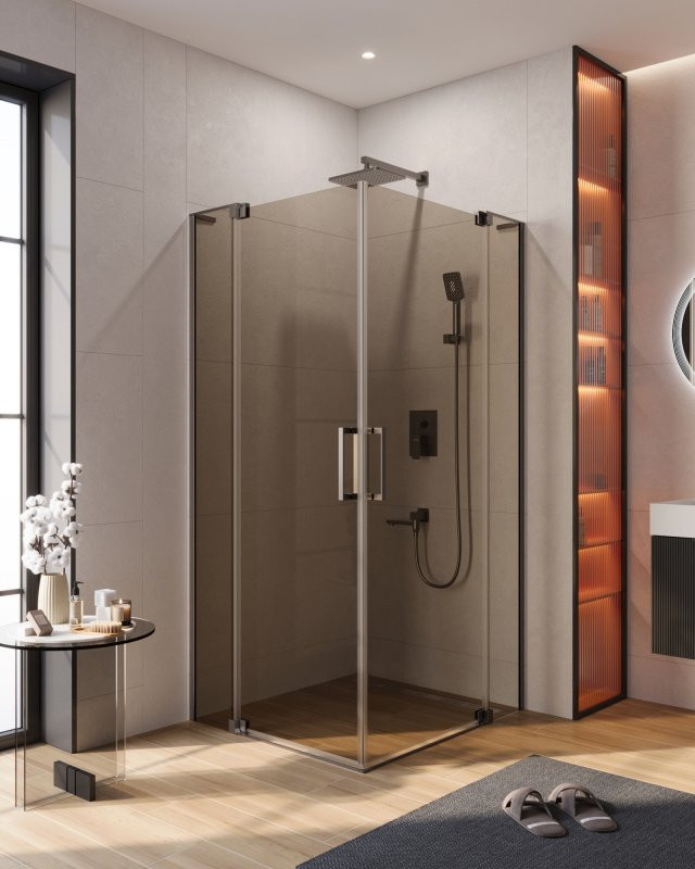 Душевой уголок SLIDER AH-2 Cezares SLIDER-AH-2-70/80-100/110-BR-Cr