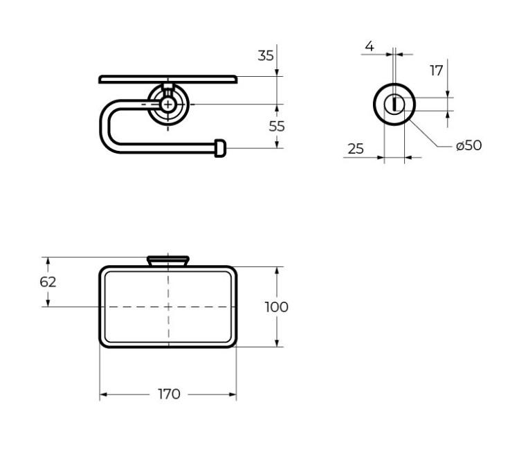 Держатель туалетной бумаги Cezares CZR-F-8989