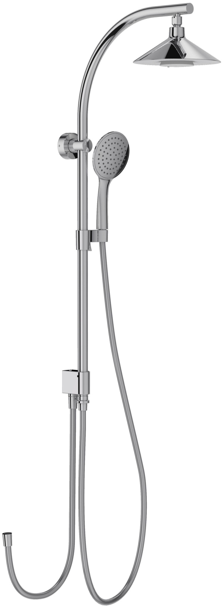 Душевая колонна с большим верхним душем Moxie 200 мм + беспроводной динамик Jacob Delafon MOXIE E8079-CP