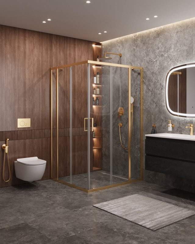 Душевой уголок MOLVENO-AH-22 Cezares MOLVENO-AH-22-130/120-P-Cr