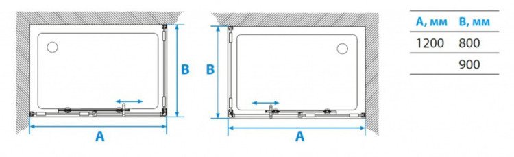 Душевой уголок Акватон Ritsa 80x120