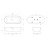 Отдельностоящая, овальная акриловая ванна в комплекте со сливом-переливом Cezares BB705-1800-800