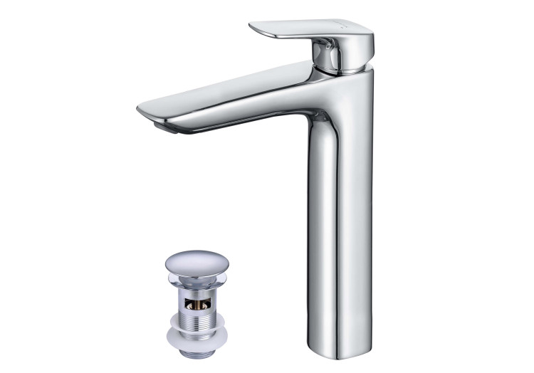 Смеситель для раковины 227 с донным клапаном Aquatek AQ1005CR ВЕГА